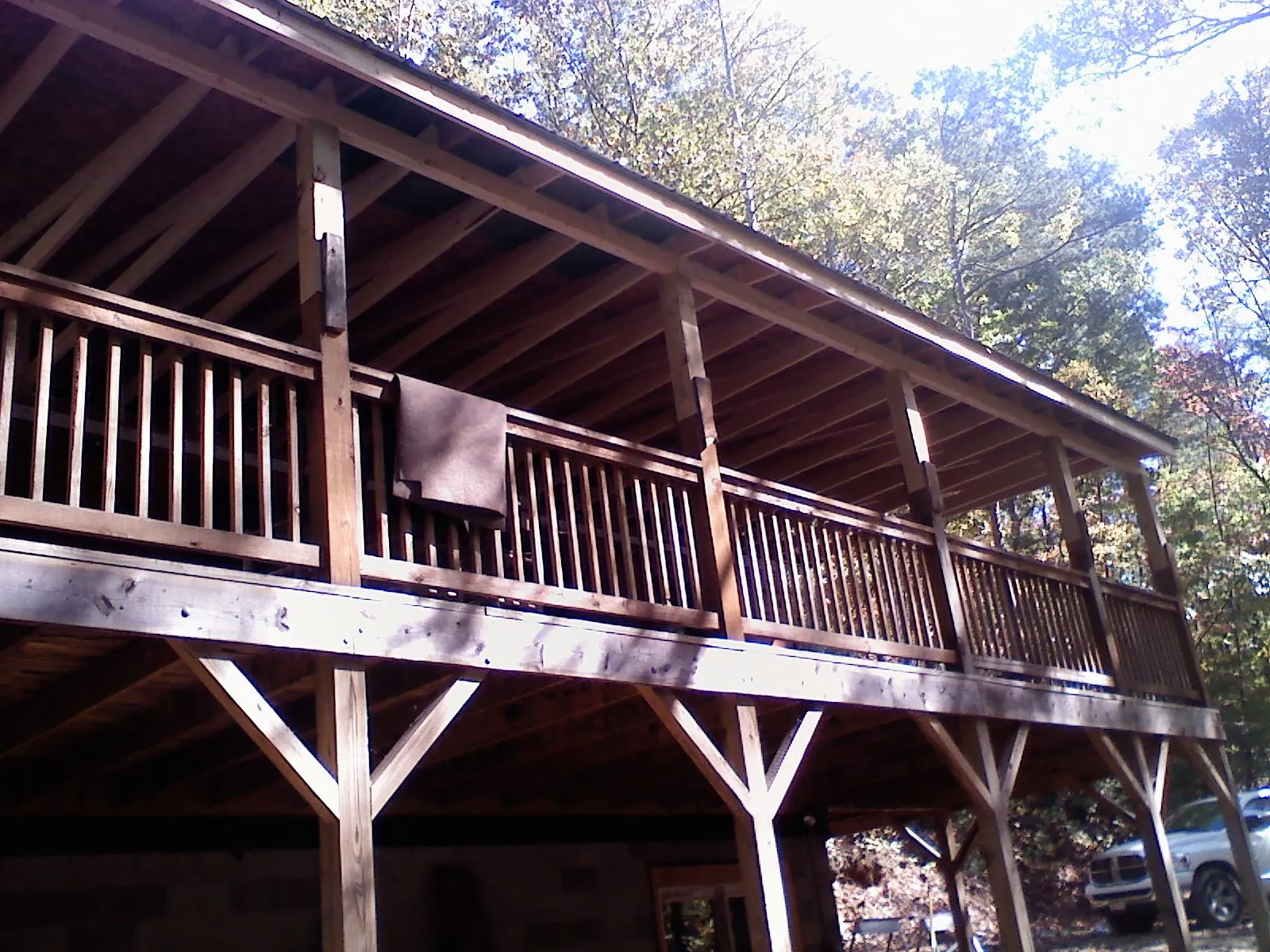 Timber framing under a new elevated porch and deck — Roof Leak Repair in Carbon Hill by Roofing Brothers